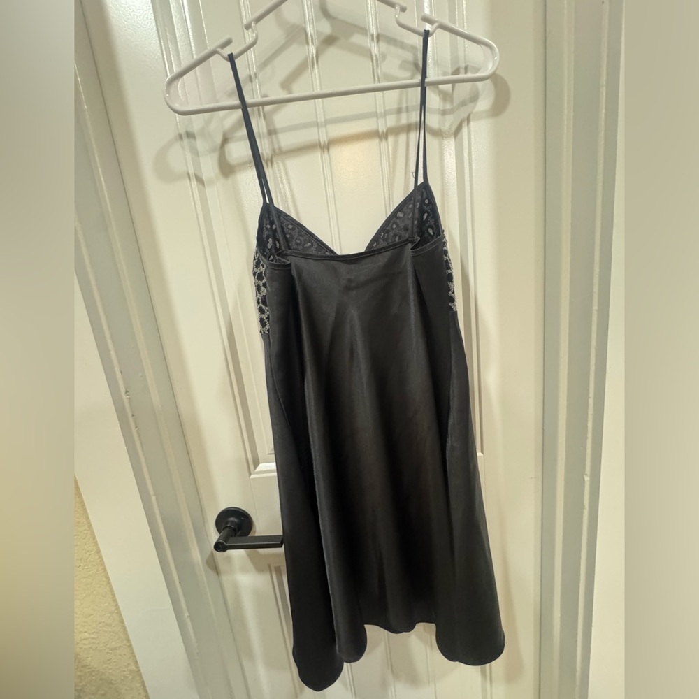 Marks & Spencer Black Chemise with Gray Lace - Picture 3 of 4